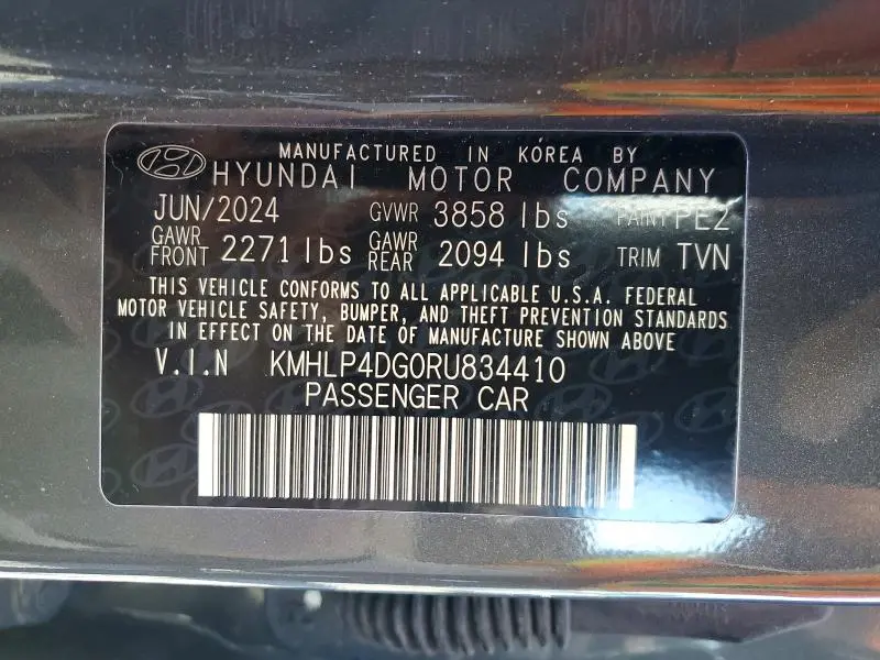 2024 HYUNDAI ELANTRA LIMITED  