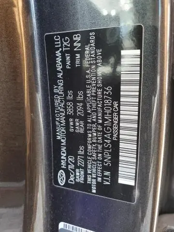 2021 HYUNDAI ELANTRA SEL  