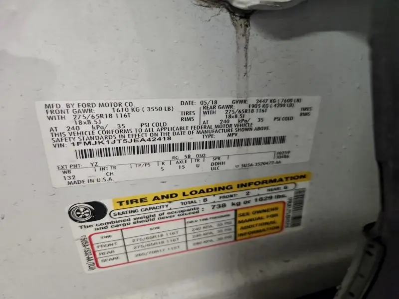 2018 FORD EXPEDITION MAX XLT  