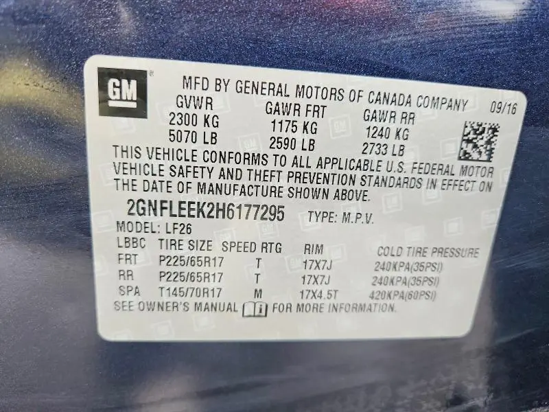 2017 CHEVROLET EQUINOX LS  