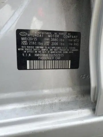 2016 HYUNDAI ELANTRA SE