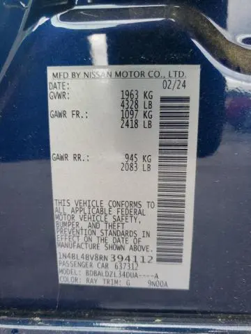 2024 NISSAN ALTIMA S  