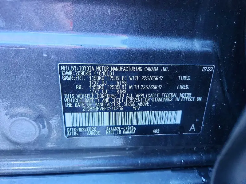 2023 TOYOTA RAV4 LE  