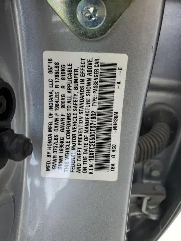2016 HONDA CIVIC LX  