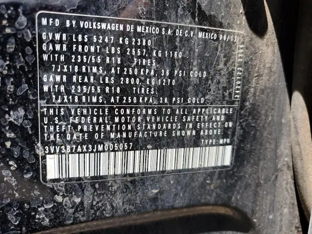 2018 VOLKSWAGEN TIGUAN SE  