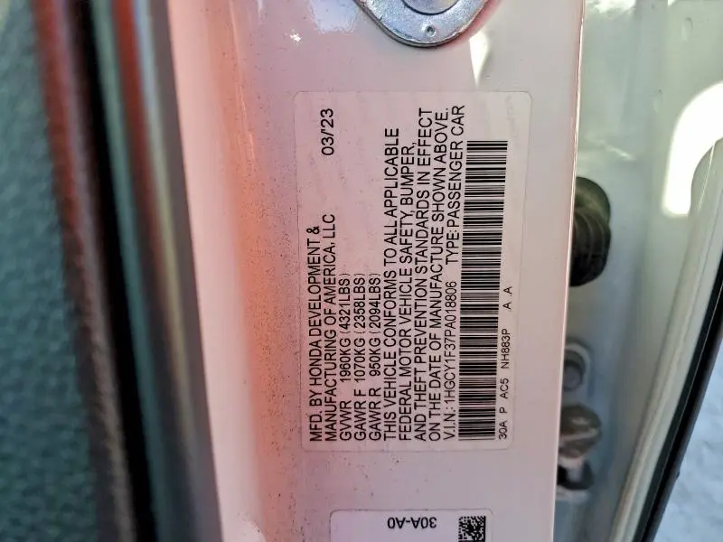 2023 HONDA ACCORD EX  