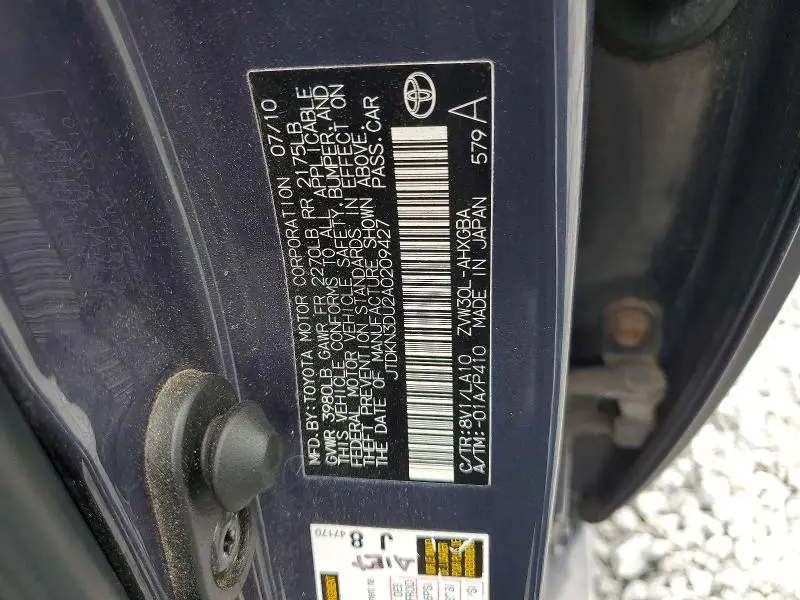 2010 TOYOTA PRIUS IV  