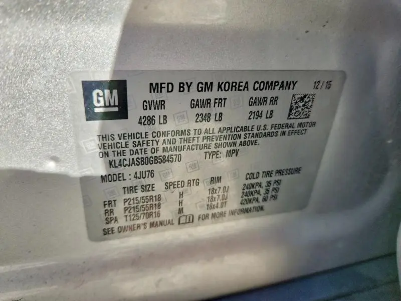 2016 BUICK ENCORE   