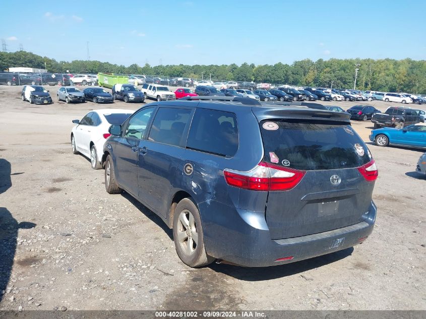 2016 TOYOTA SIENNA LE 8 PASSENGER