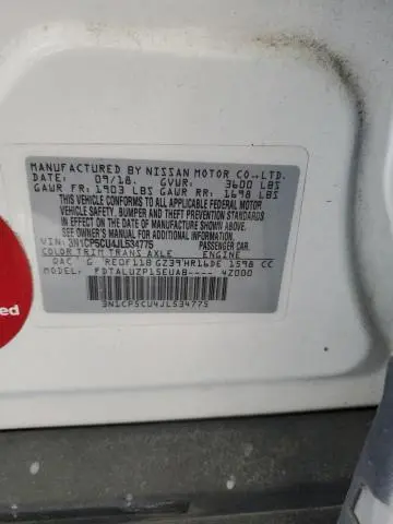 2018 NISSAN KICKS S  