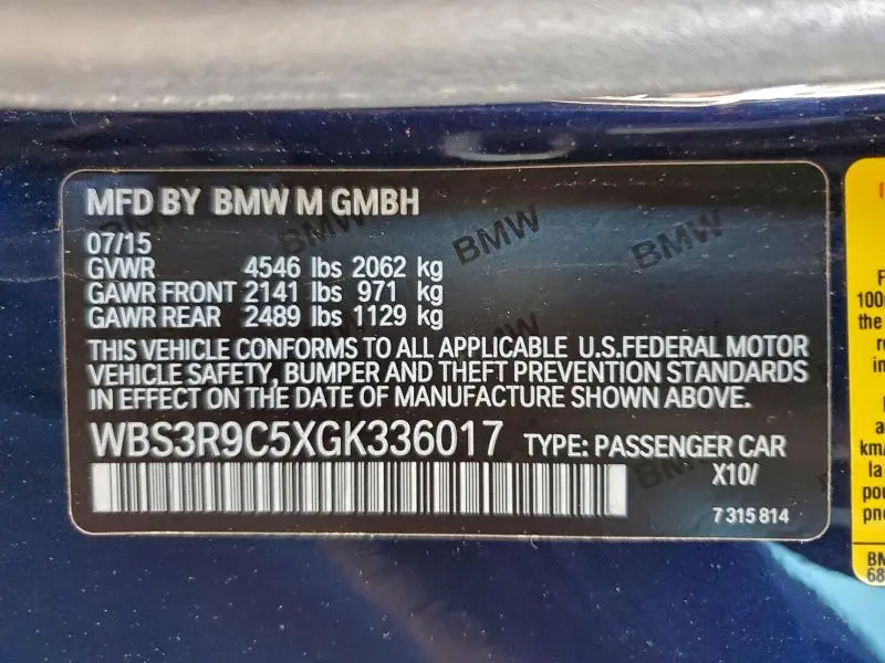 2016 BMW M4   