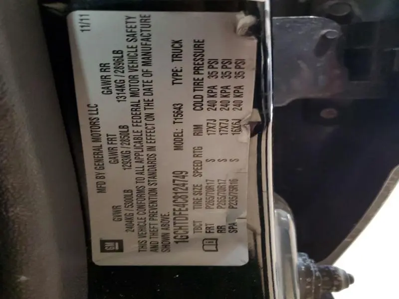 2012 CHEVROLET COLORADO LT  