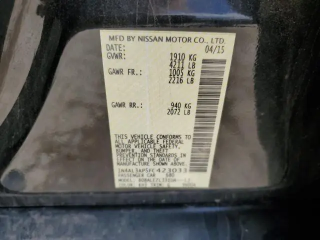 2015 NISSAN ALTIMA 2.5  