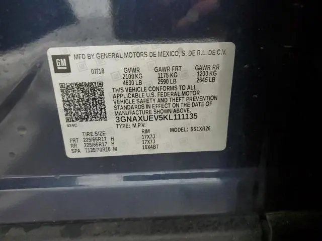 2019 CHEVROLET EQUINOX LT  