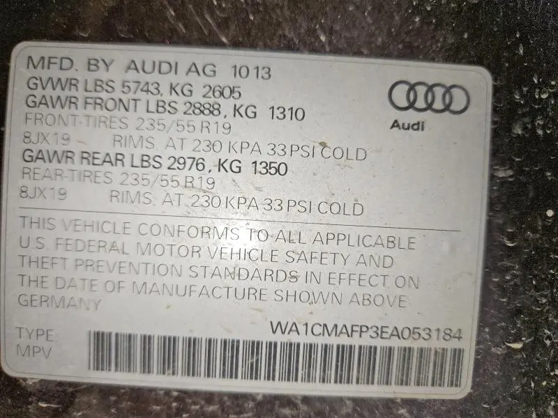 2014 AUDI Q5 TDI PREMIUM PLUS  