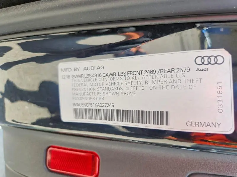 2019 AUDI A5 PREMIUM PLUS S-LINE  
