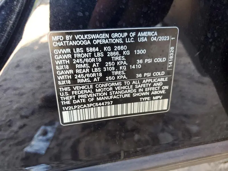 2023 VOLKSWAGEN ATLAS SE  