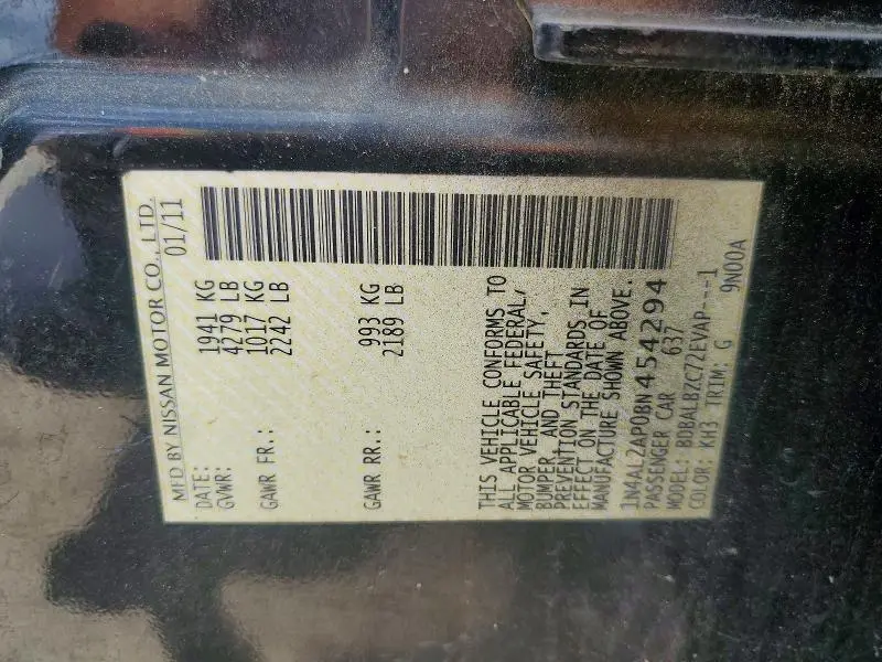 2011 NISSAN ALTIMA 2.5  