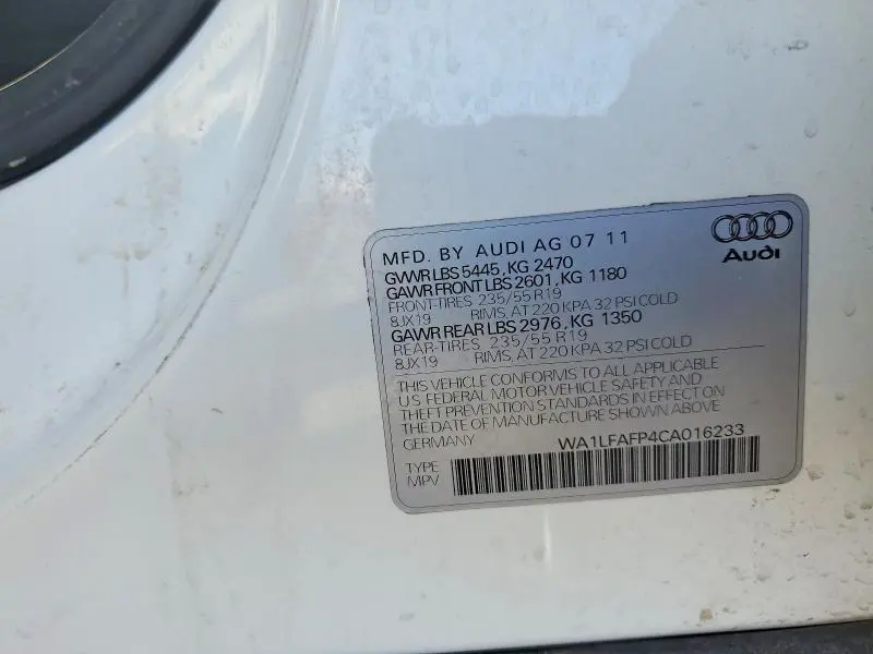 2012 AUDI Q5 PREMIUM PLUS  