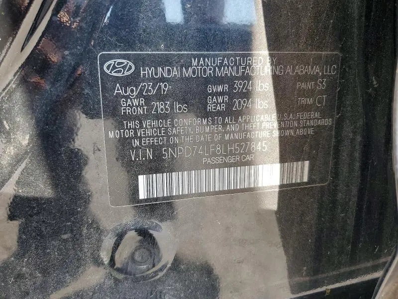 2020 HYUNDAI ELANTRA SE  