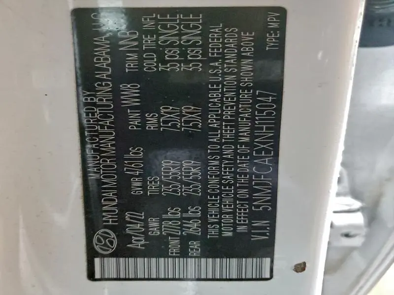 2022 HYUNDAI TUCSON SEL  