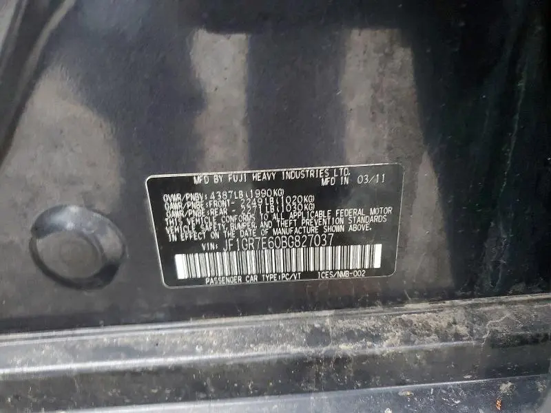 2011 SUBARU IMPREZA WRX  