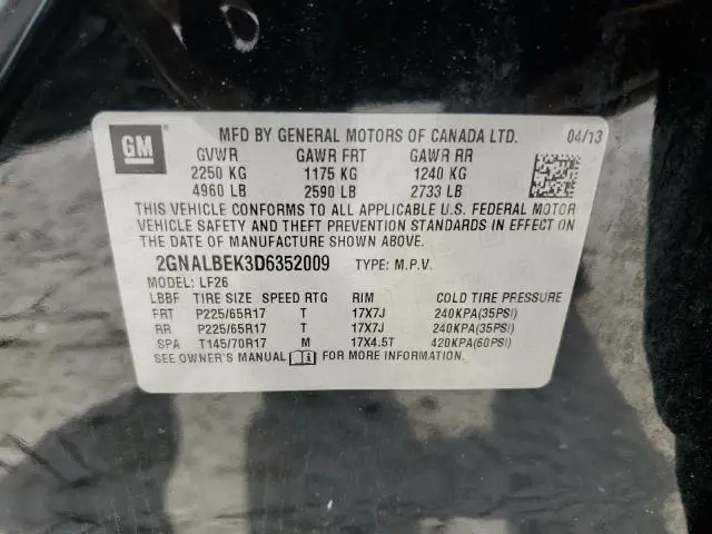 2013 CHEVROLET EQUINOX LS