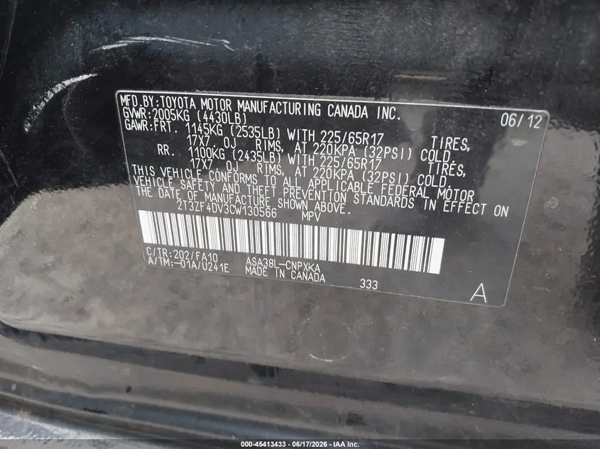 2012 TOYOTA RAV4  