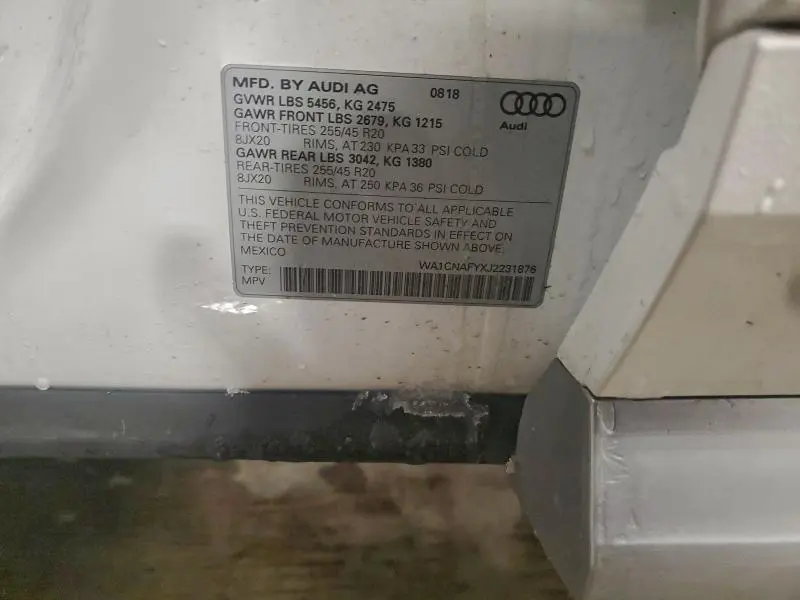 2018 AUDI Q5 PRESTIGE  