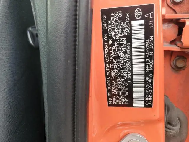 2012 TOYOTA PRIUS C   