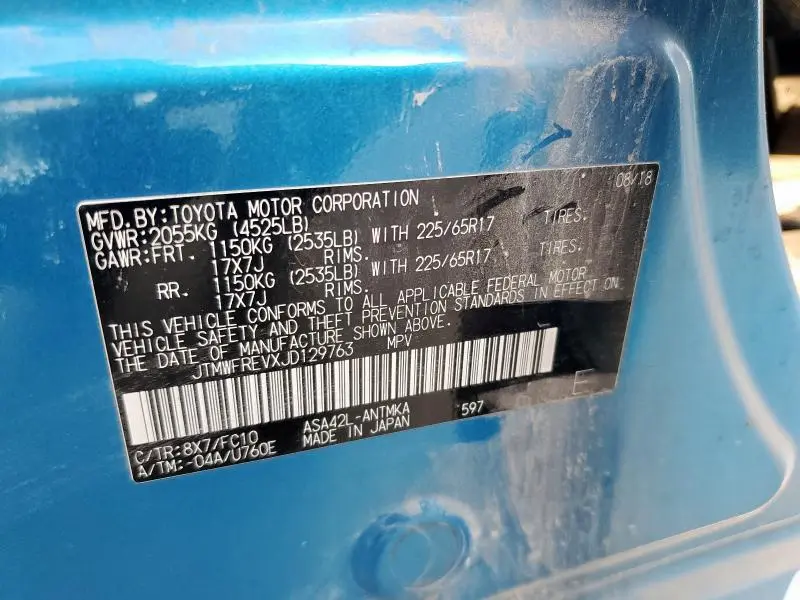 2018 TOYOTA RAV4 ADVENTURE  