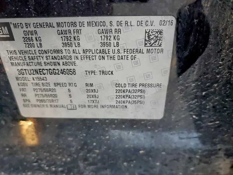 2016 GMC SIERRA K1500 SLT  