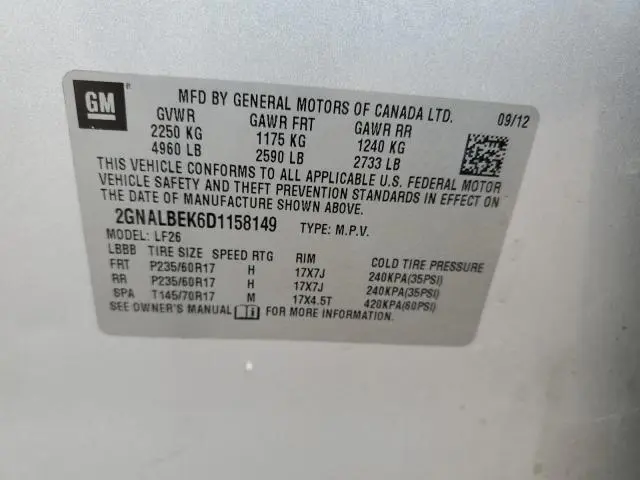 2013 CHEVROLET EQUINOX LS  