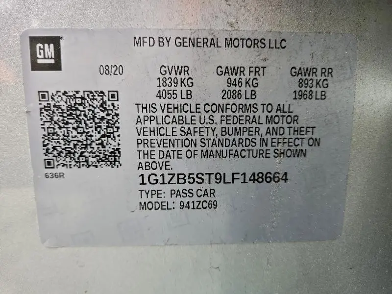 2020 CHEVROLET MALIBU LS  