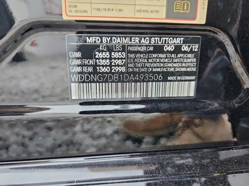 2013 MERCEDES-BENZ S 550  