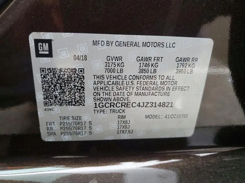 2018 CHEVROLET SILVERADO C1500 LT  