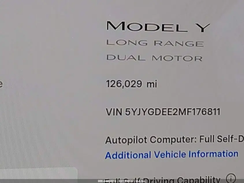 2021 TESLA MODEL Y LONG RANGE DUAL MOTOR ALL-WHEEL DRIVE