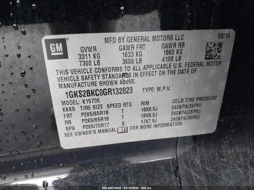 2016 GMC YUKON SLT