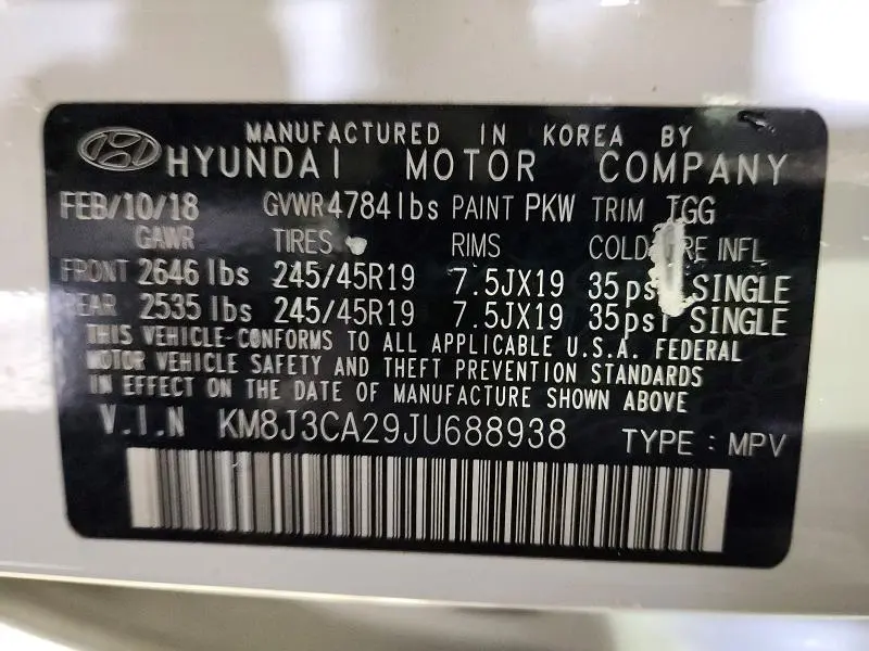 2018 HYUNDAI TUCSON VALUE  