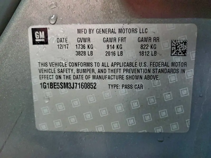 2018 CHEVROLET CRUZE LT  