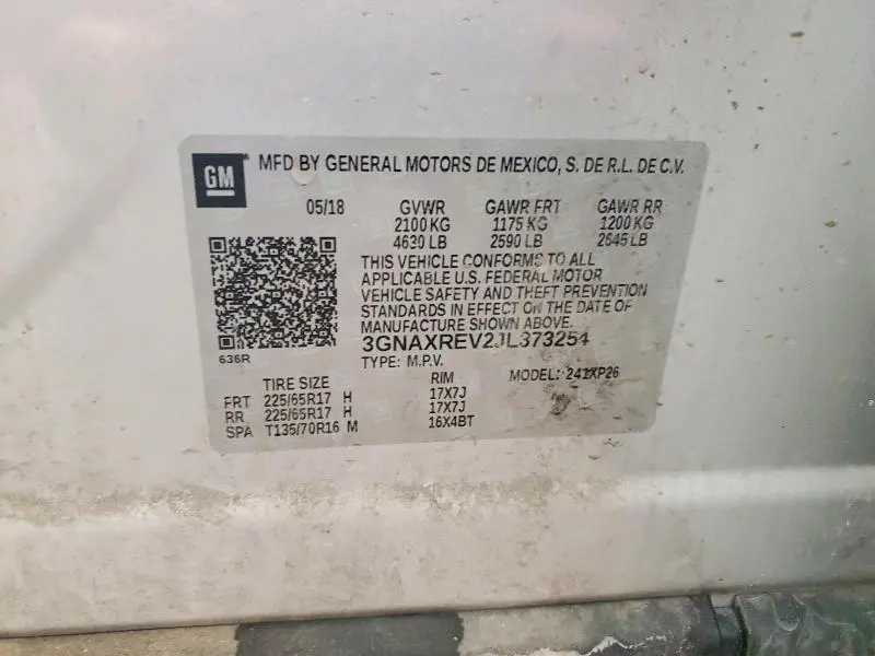 2018 CHEVROLET EQUINOX LS  