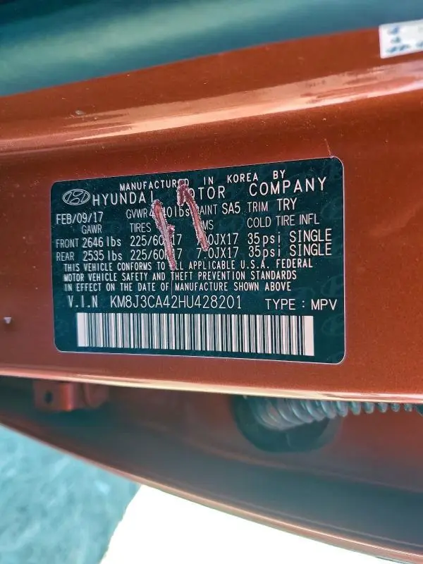 2017 HYUNDAI TUCSON LIMITED  