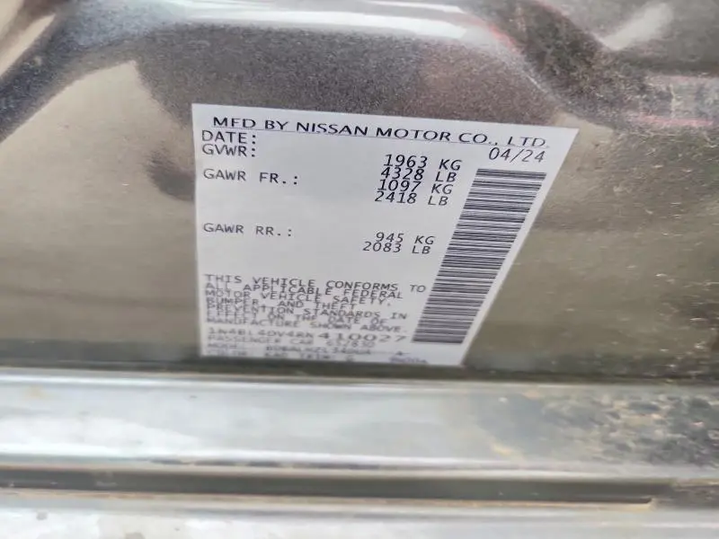 2024 NISSAN ALTIMA SV  