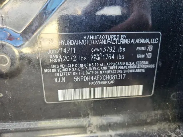 2012 HYUNDAI ELANTRA GLS  