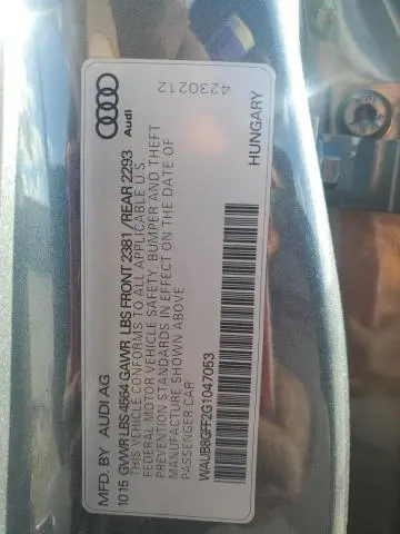 2016 AUDI A3 PREMIUM  