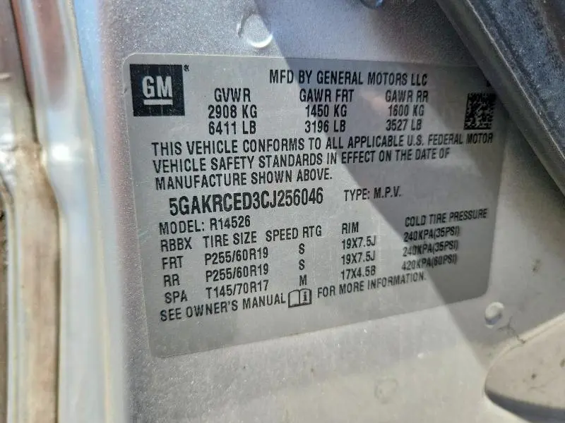2012 BUICK ENCLAVE   