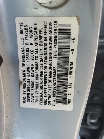 2012 HONDA CIVIC LX  