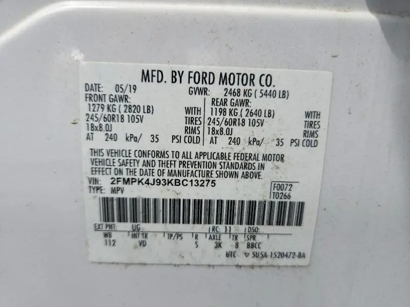 2019 FORD EDGE SEL  