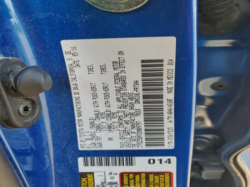 2016 TOYOTA TACOMA DOUBLE CAB  