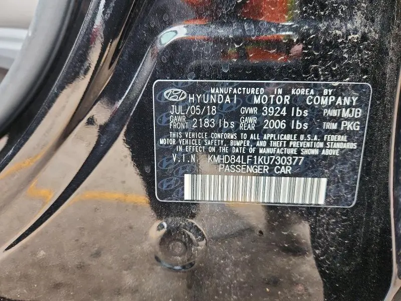 2019 HYUNDAI ELANTRA SEL  